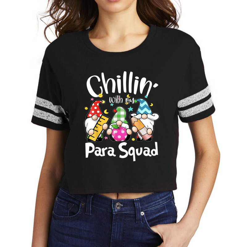 Paraprofessional Para Squad Chillin Gnomes Christmas Teacher Scorecard Crop Tee by cm-arts | Artistshot