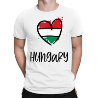 Hungary Heart Art Flag Cute Europe Minimal Hungarian Gift T Shirt T-shirt | Artistshot