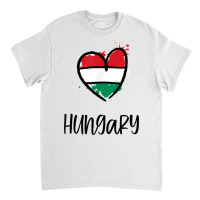 Hungary Heart Art Flag Cute Europe Minimal Hungarian Gift T Shirt Classic T-shirt | Artistshot