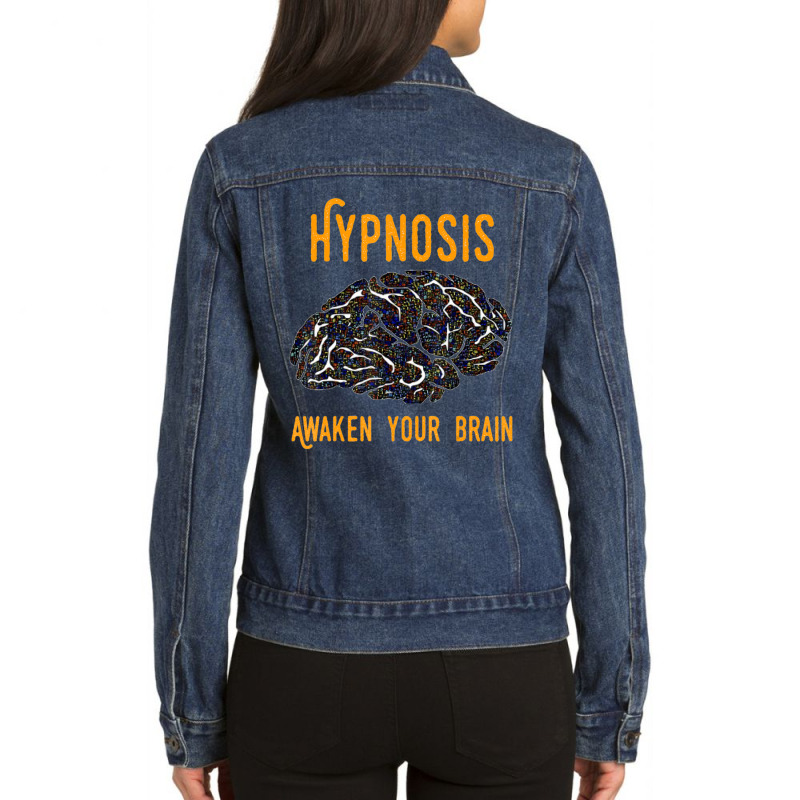 Hypnosis Awaken Your Brain Ladies Denim Jacket by cm-arts | Artistshot