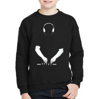 Dj Music Techno Party Drum Bass Rave Headphones Youth Sweatshirt | Artistshot