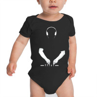 Dj Music Techno Party Drum Bass Rave Headphones Baby Bodysuit | Artistshot