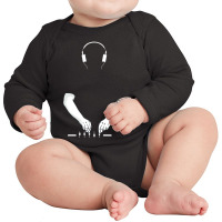 Dj Music Techno Party Drum Bass Rave Headphones Long Sleeve Baby Bodysuit | Artistshot