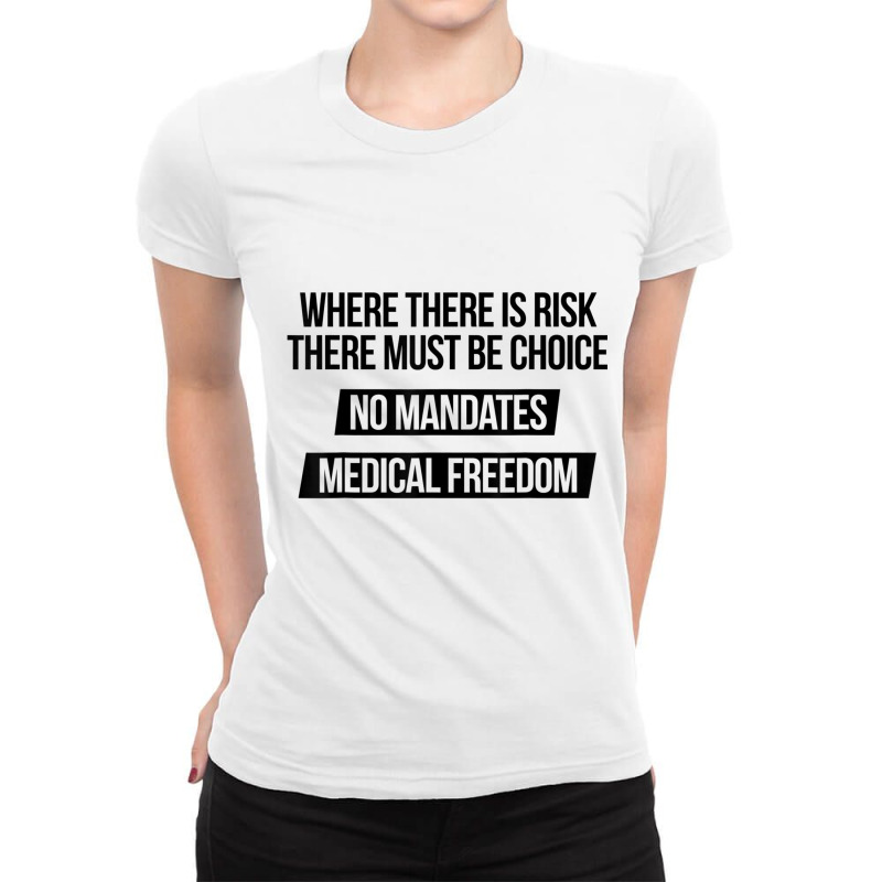 Medical Freedom No Mandates Anti Vaccination Gift T Shirt Ladies Fitted T-Shirt by cm-arts | Artistshot