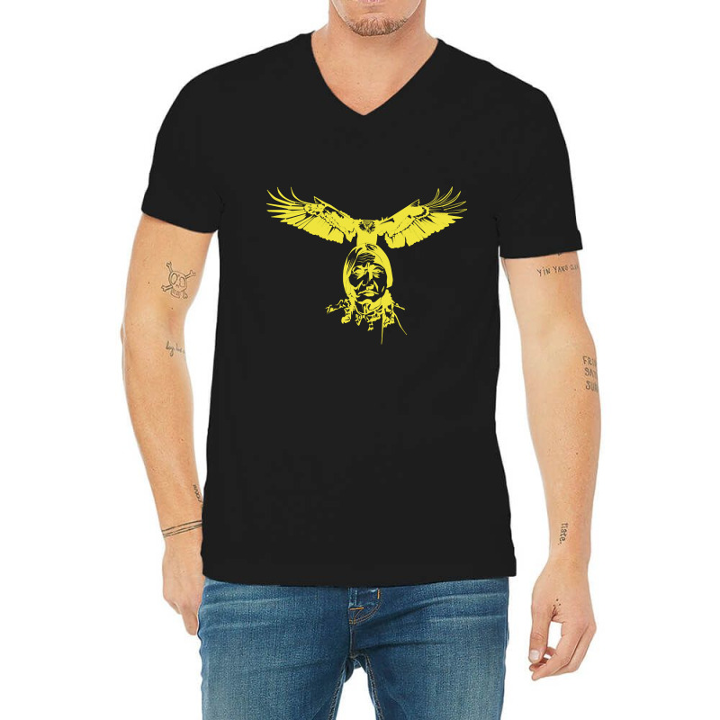 Bull Eagle, Bull Eagle Art, Bull Eagle Vintage, Bull Eagle Painting, B V-neck Tee | Artistshot