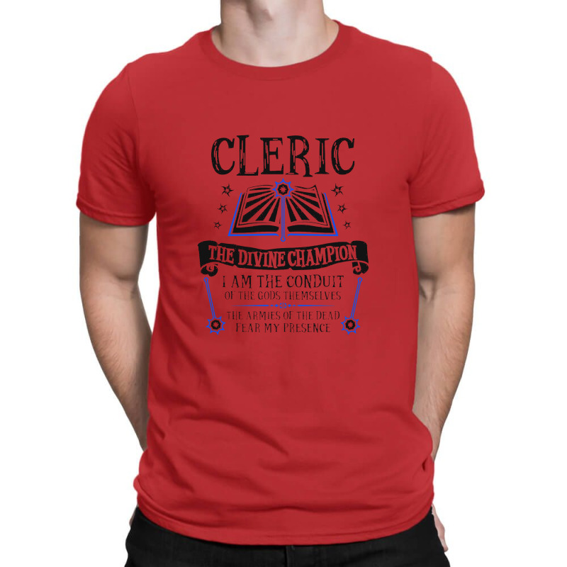 Cleric, The Divine Champion Dungeons & Dragons (black) T-Shirt by danukembar | Artistshot