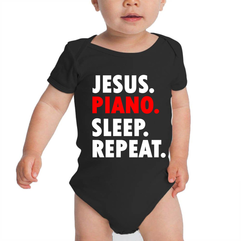 Jesus Piano Sleep Repeat Christian Music Baby Bodysuit by thangdinhsinhelf | Artistshot