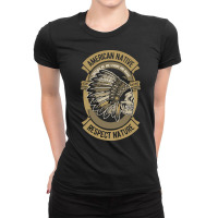 American Native, American Native Art, American Native Painting, Americ Ladies Fitted T-shirt | Artistshot