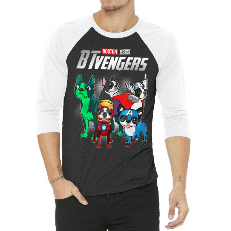 Btvengers Boston Terrier Dog Lover 3/4 Sleeve Shirt by Konlasa6638 | Artistshot