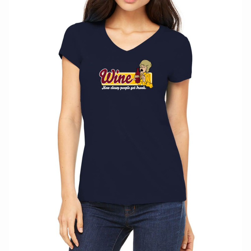 Wine Get People Drunk Women's V-Neck T-Shirt by DitreamX | Artistshot