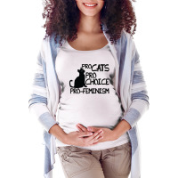 Pro Cats Pro Choice Pro Feminism Maternity Scoop Neck T-shirt | Artistshot