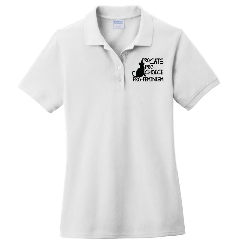 Pro Cats Pro Choice Pro Feminism Ladies Polo Shirt by cm-arts | Artistshot