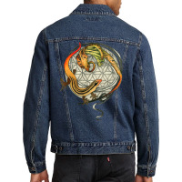 Orange Tailed Skink With Jack In The Pulpit T Shirt Men Denim Jacket | Artistshot