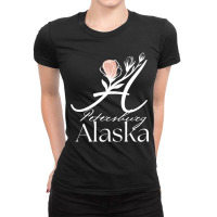 Proud Lady Petersburg Alaska Women Rose Home Sweet Home Long Sleeve T Ladies Fitted T-shirt | Artistshot