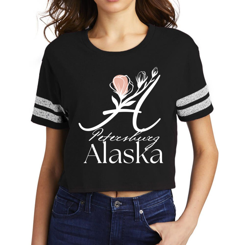 Proud Lady Petersburg Alaska Women Rose Home Sweet Home Long Sleeve T Scorecard Crop Tee by cm-arts | Artistshot