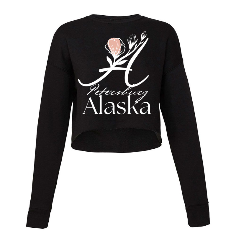 Proud Lady Petersburg Alaska Women Rose Home Sweet Home Long Sleeve T Cropped Sweater by cm-arts | Artistshot