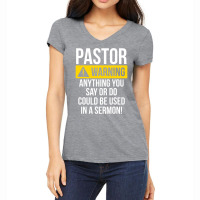 Pastor Appreciation Best Priest Christian Jesus God Bible T Shirt Women's V-neck T-shirt | Artistshot