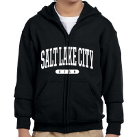 College Style Salt Lake City Utah Souvenir Gift Sweatshirt Youth Zipper Hoodie | Artistshot