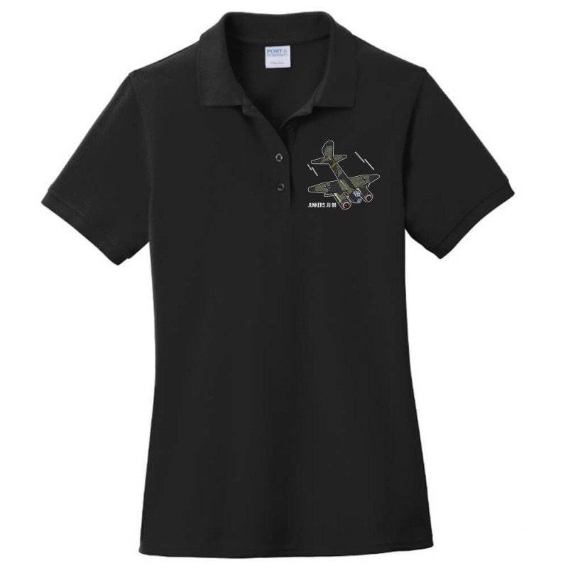 Ju 88 German Ww2 Cartoon Plane Art Ladies Polo Shirt by Kanmosrin52 | Artistshot