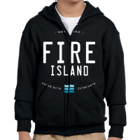 Fire Island New York Beach Waves Gift T Shirt Youth Zipper Hoodie | Artistshot