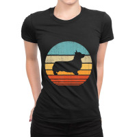 Corgi Retro Vintage 60s 70s Sunset Dog Lovers Men Women Ladies Fitted T-shirt | Artistshot