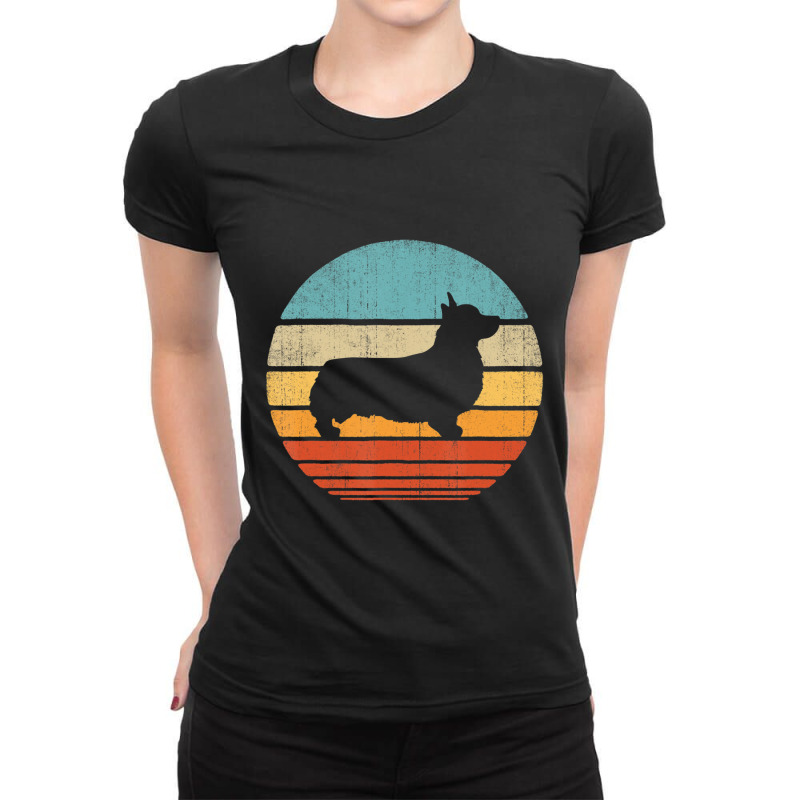 Corgi Retro Vintage 60s 70s Sunset Dog Lovers Men Women Ladies Fitted T-Shirt by Konlasa6638 | Artistshot