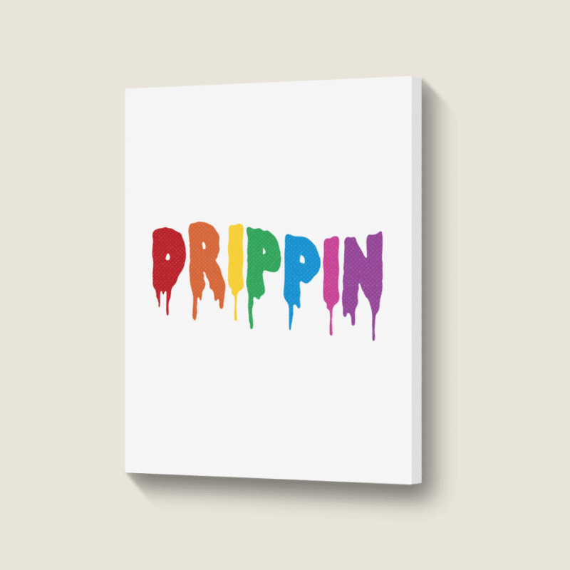 Drippin Colorful Rainbow Hip Hop Lovers Dripping Sauce Pullover Hoodie Portrait Canvas Print | Artistshot