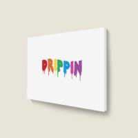 Drippin Colorful Rainbow Hip Hop Lovers Dripping Sauce Pullover Hoodie Landscape Canvas Print | Artistshot