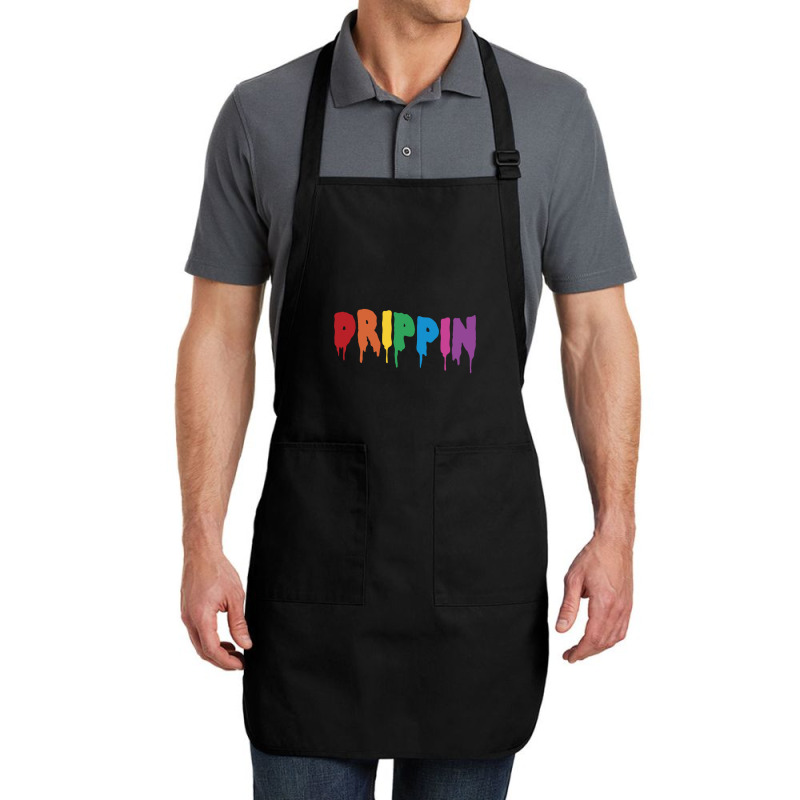 Drippin Colorful Rainbow Hip Hop Lovers Dripping Sauce Pullover Hoodie Full-length Apron | Artistshot