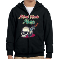 Metal Heads Matter Knife Bone Death Metal Goth Genre Music Youth Zipper Hoodie | Artistshot