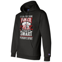 Funny Poker Smart Sport Distressed Texas Hold Em Card Game Pullover Ho Champion Hoodie | Artistshot