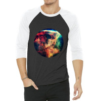 Outer Space Pop Socket 3/4 Sleeve Shirt | Artistshot