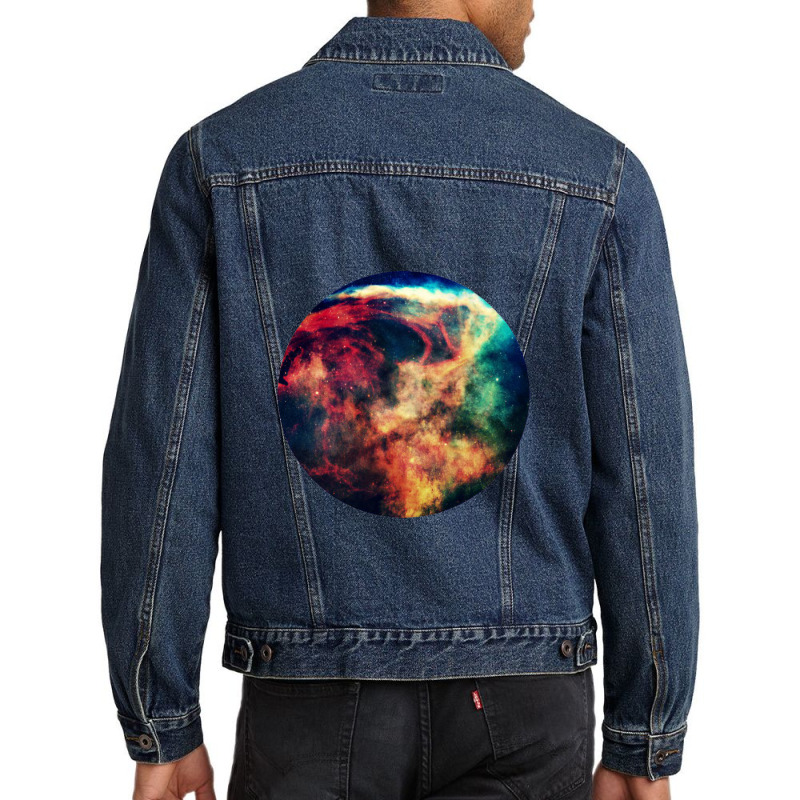 Outer Space Pop Socket Men Denim Jacket by cm-arts | Artistshot