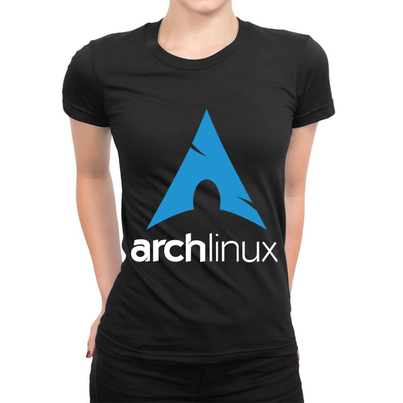 Dark Color Arch Linux Ladies Fitted T-Shirt by LUISRIVER | Artistshot