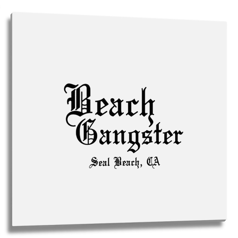 Beach Gangster Surfer Summer Metal Print Square | Artistshot