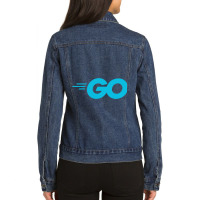 Dark Golang Official Ladies Denim Jacket | Artistshot