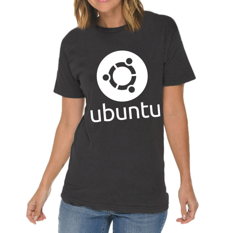 Dark Ubuntu Linux Vintage T-shirt | Artistshot