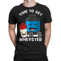 Time To Get Wheysted Protein Shake Cartoon Gym T-shirt | Artistshot