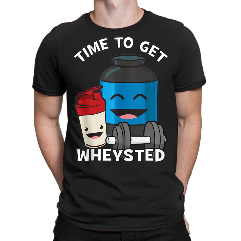 Time To Get Wheysted Protein Shake Cartoon Gym T-shirt | Artistshot