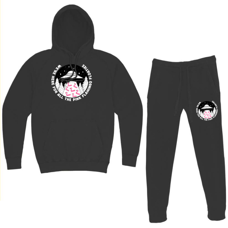 Ufo Alien Abduction Pink Flamingo Pool Float Fan Hoodie & Jogger Set | Artistshot