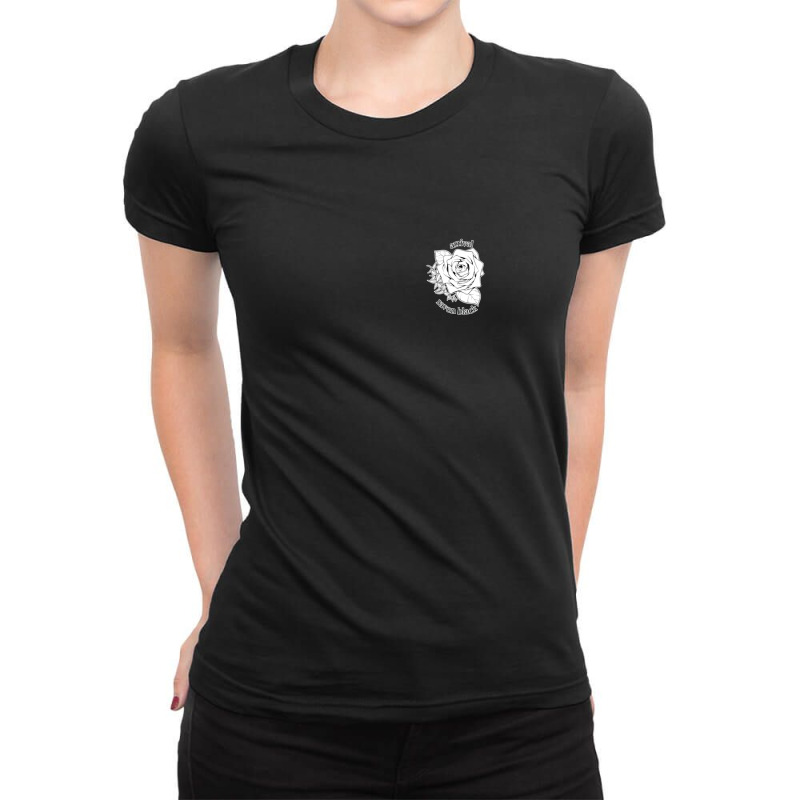 Raven Black Arrival Rose 1 Ladies Fitted T-Shirt by MickeyRobison | Artistshot