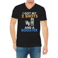 Funny Anti Vaccine Got My 2 Vodka Shots Energy Drink Booster Premium T V-neck Tee | Artistshot