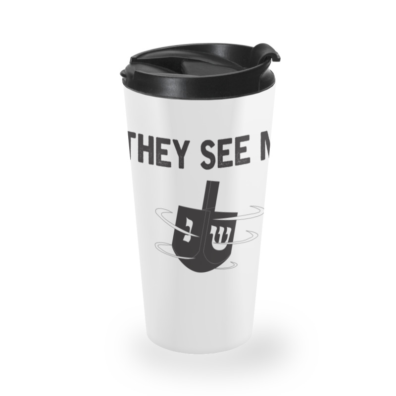 Hanukkah 2020 Dreidel Game Gift They See Me Rollin_ Jewish T-shirt Travel Mug | Artistshot