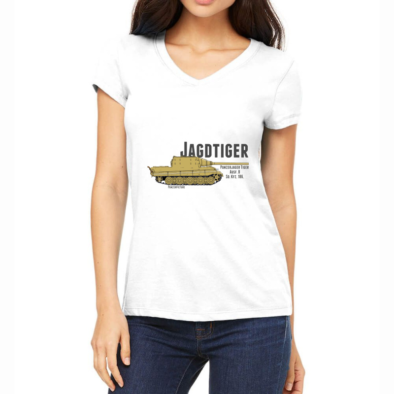 Jagdtiger Women's V-Neck T-Shirt by gemuruhe | Artistshot