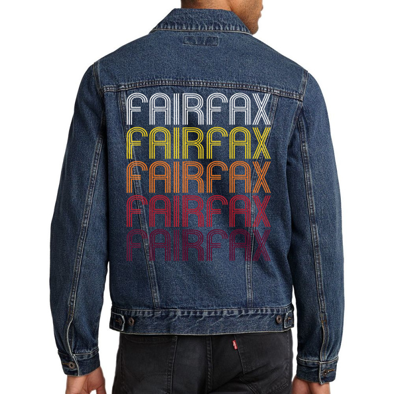 Fairfax, Va Vintage Style Virginia Men Denim Jacket by Mello Greenwood | Artistshot