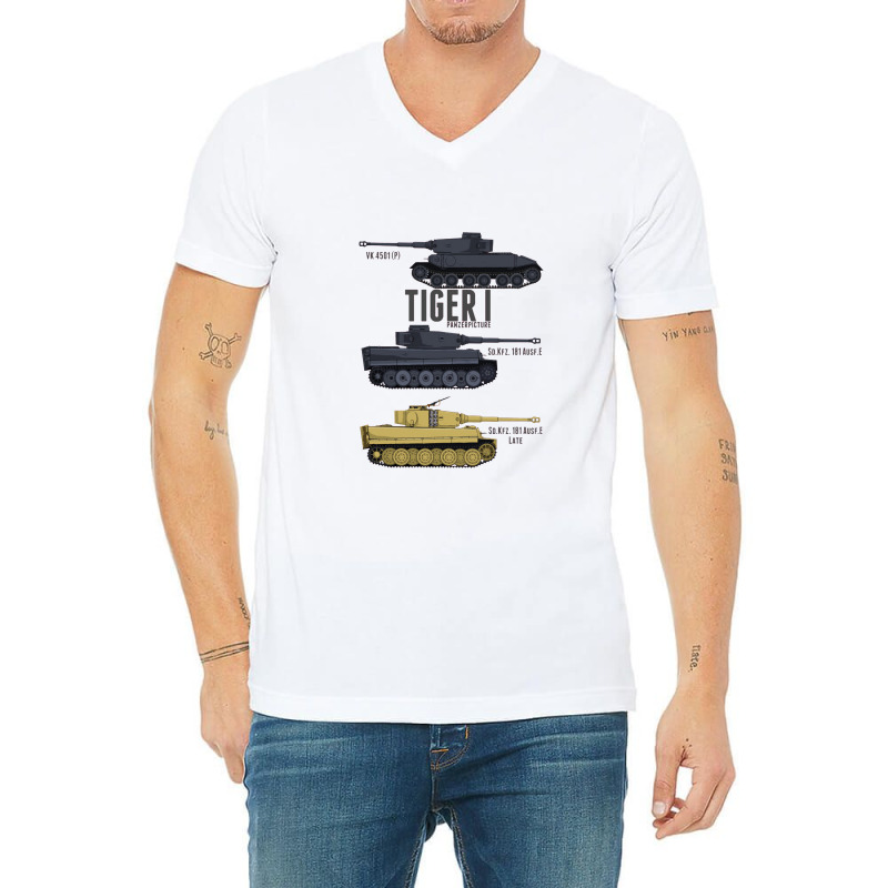 Tiger I Tigers   Panzer V-Neck Tee by gemuruhe | Artistshot