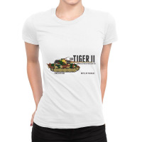 Tiger Ii 008 Battle Of The Bulge   Panzer Ladies Fitted T-shirt | Artistshot