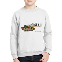 Tiger Ii 008 Battle Of The Bulge   Panzer Youth Sweatshirt | Artistshot