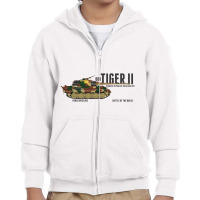 Tiger Ii 008 Battle Of The Bulge   Panzer Youth Zipper Hoodie | Artistshot