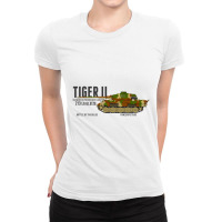 Tiger Ii 213 La Gleize Battle Of The Bulge   Panzer Ladies Fitted T-shirt | Artistshot